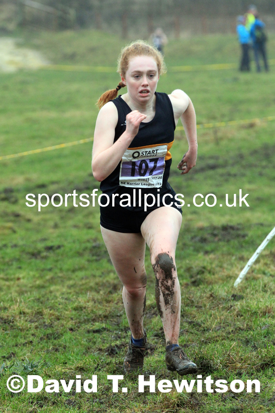 Womens under-17s and under-20s 2022 North Eastern Harrier League, Thornley Farm, Peterlee, County Durham. Photo: David T. Hewitson/Sports for All Pics